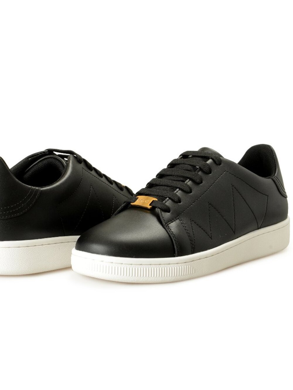 Versace Men's Black 100% Leather Athletic Sneakers Shoes US 13 IT 46 - Picture 8 of 8